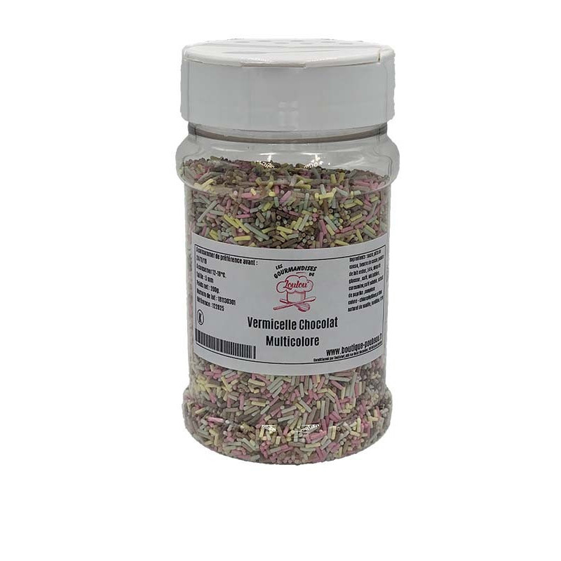 Vermicelles Chocolat Multicolore 200g - Les Gourmandises de Loulou