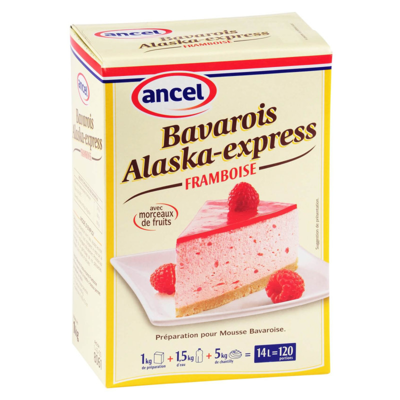 Préparation Bavarois Alaska Express Framboise 1kg - Ancel