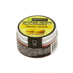 Colorant poudre hydrosoluble jaune citron - 8g