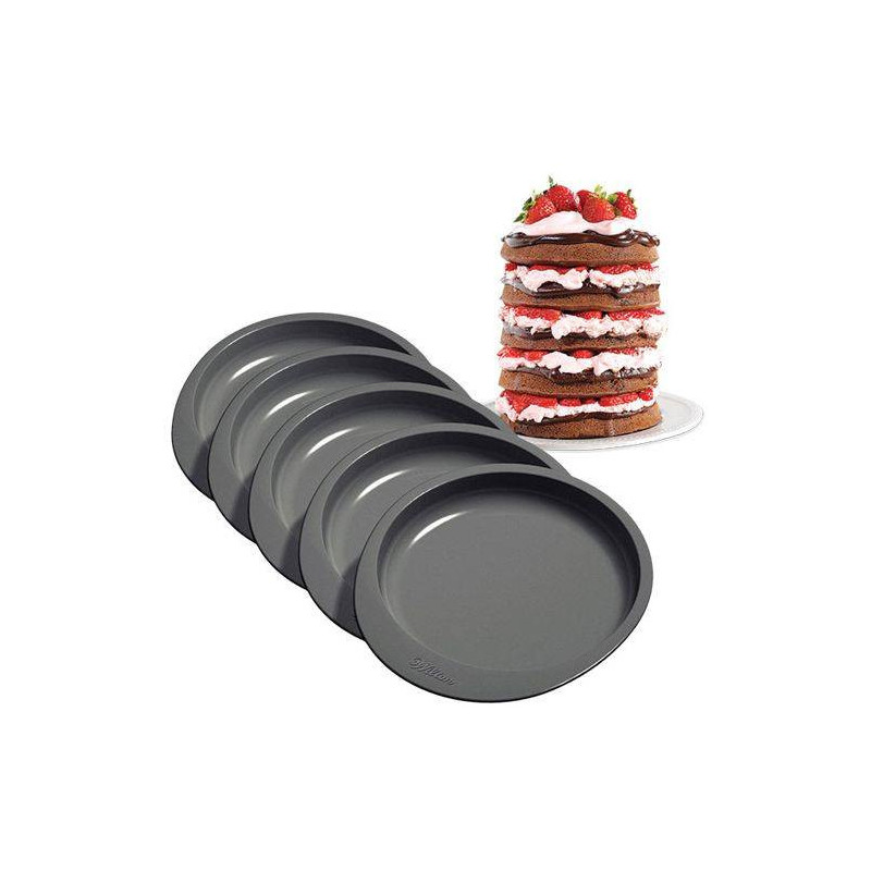 Kit de 5 moules ronds pour layer cake - Wilton