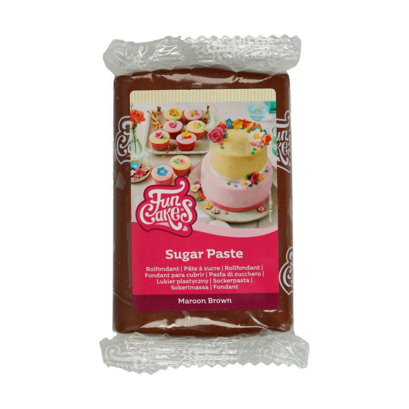 Pâte à sucre marron 250g - Funcakes