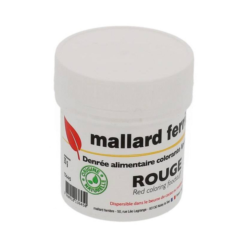 Colorant alimentaire naturel liposoluble rouge - 20g