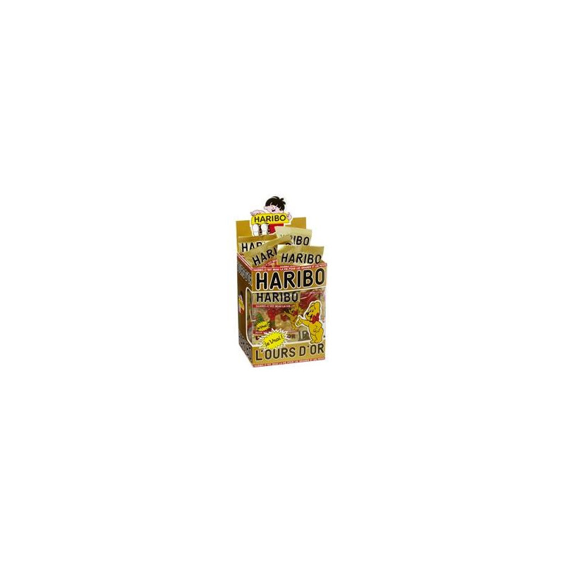 Présentoir L'ours d'or boite de 30 sachets x40g - Haribo