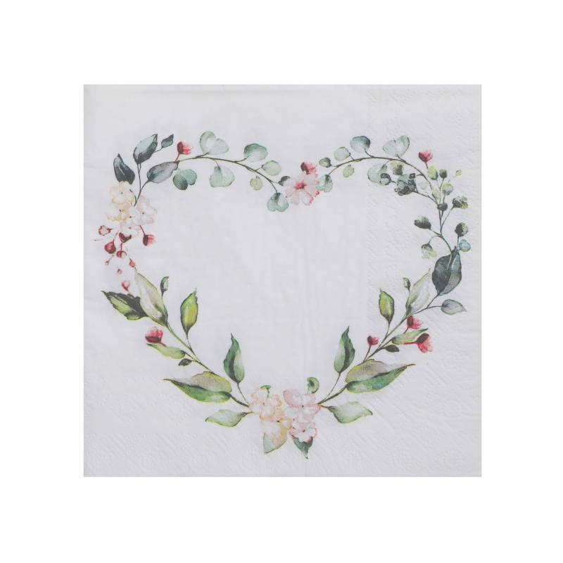 Serviette mariage végétale x20 - Santex