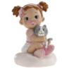 Figurine bébé fille + chat - Dekora