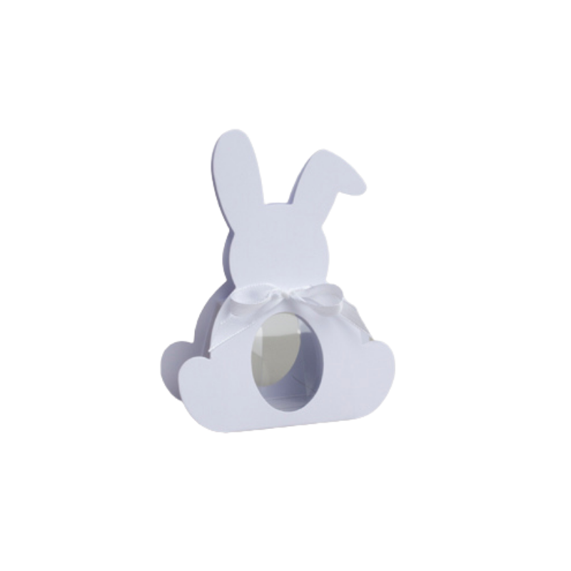 Ballotin bonbons ou dragées lapin fenêtre transparent x6