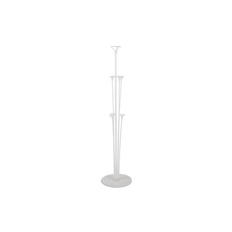 Centre de Table Support à Ballons 7 Tiges PVC Transparent Diam 16,6cm x 73cm