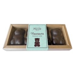 Nounours guimauve vanille chocolat noir - PECOU