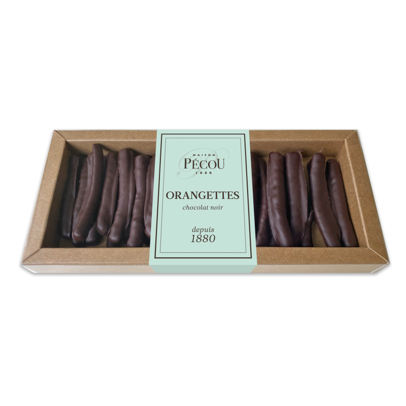 Orangettes au chocolat noir 150g - PECOU