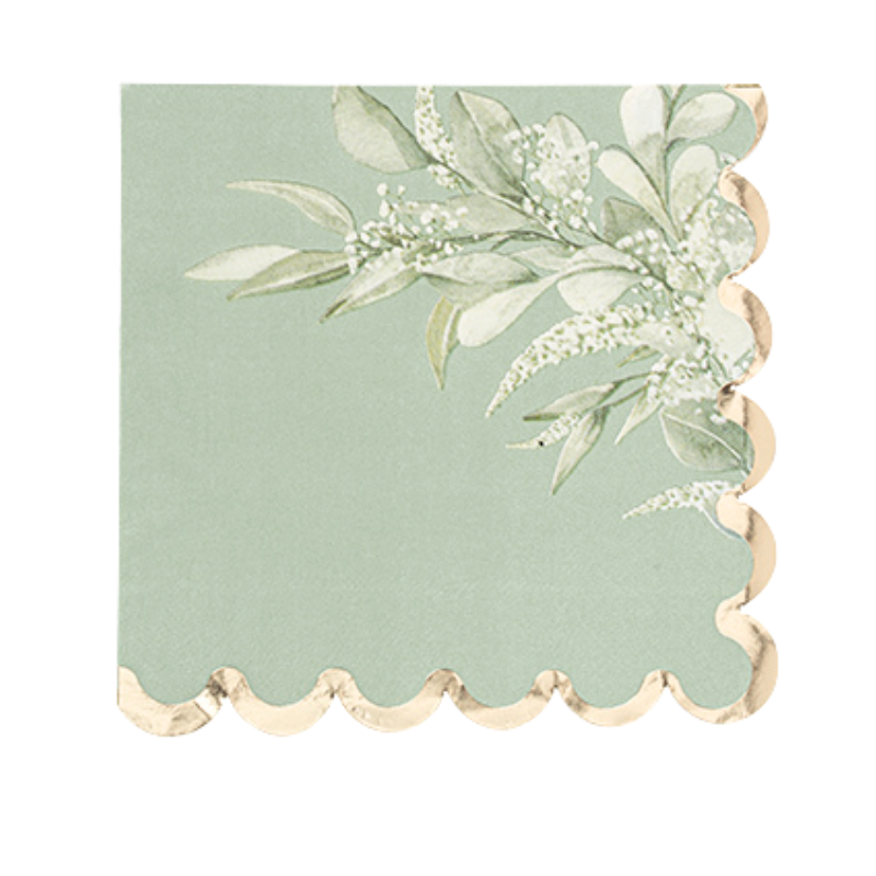 Serviette greenery vert-Boutique-poubeau.fr