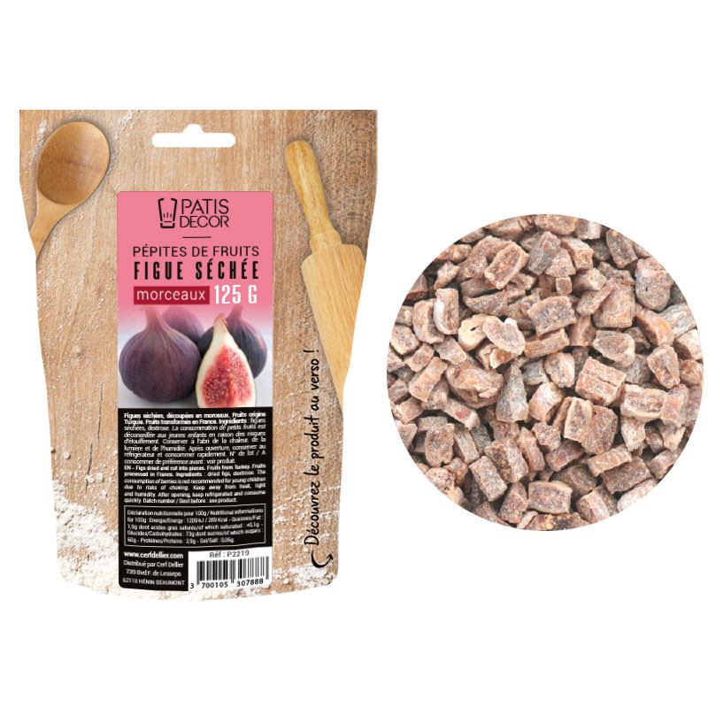 Figues séchées en morceaux 125g - Pâtisdécor