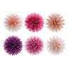 Pompons azyme assortis x12 Ø4,5cm