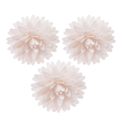 Pompons azyme blanc x12 Ø4,5cm