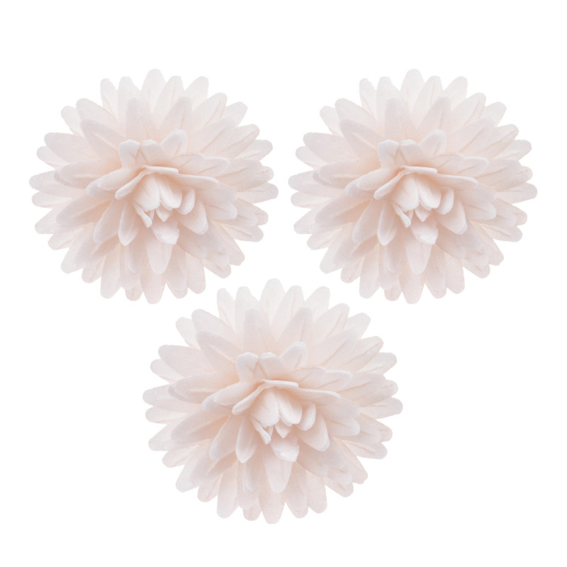 Pompons azyme blanc x12 Ø4,5cm