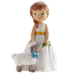 Figurine Communiante & Petit mouton