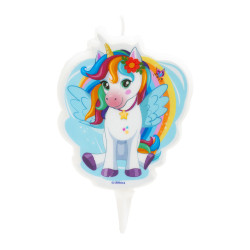 Bougie licorne 2D 7.5cm