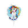 Bougie licorne 2D 7.5cm