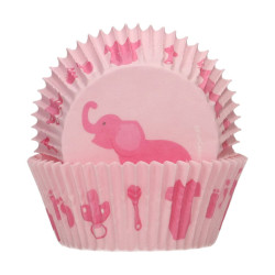 Caissette Cupcake Bébé Fille x 48