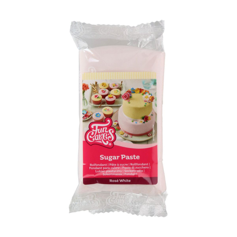 Pâte à sucre Rose Blanc - 250 gr