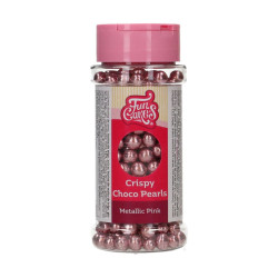 Décor Bille Chocolat Croquant Métallique 60gr Rose