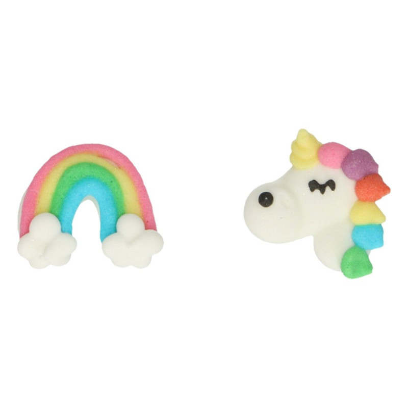 Décors en sucre licorne x12 - FunCakes