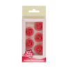 Roses en pâte d'amande rose x 6 - Funcakes