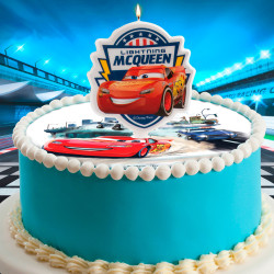 Bougie anniversaire CARS 2D - 7,5CM