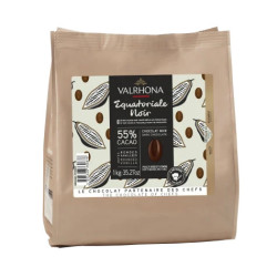 Chocolat de couverture noir Équatoriale 55% 1kg - Valrhona