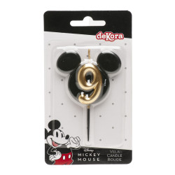 Bougie anniversaire oreilles de Mickey - Disney (plusieurs chiffres 0 à 9)