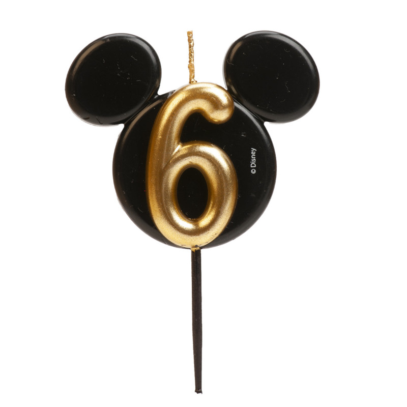 Bougie anniversaire oreilles de Mickey - Disney (plusieurs chiffres 0 à 9)