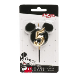 Bougie anniversaire oreilles de Mickey - Disney (plusieurs chiffres 0 à 9)