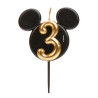 Bougie anniversaire oreilles de Mickey - Disney (plusieurs chiffres 0 à 9)