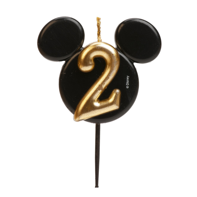 Bougie anniversaire oreilles de Mickey - Disney (plusieurs chiffres 0 à 9)