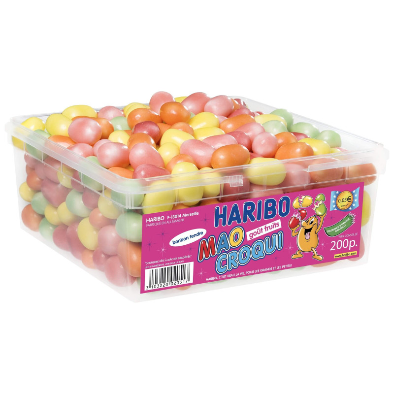 Haribo Mao Croqui Fruit - 200 pièces